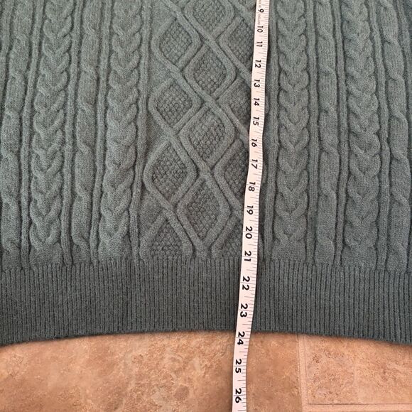 Aelfric Eden Cable Knit Pullover Womens Size Small Fisherman's Sweater Blue - Picture 4 of 6